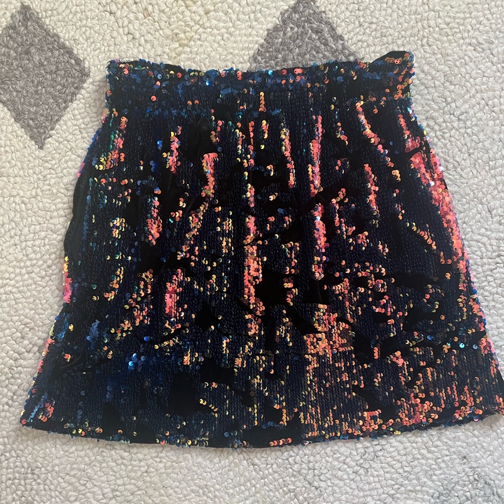 Zara Multicolor Sequin Mini Skirt